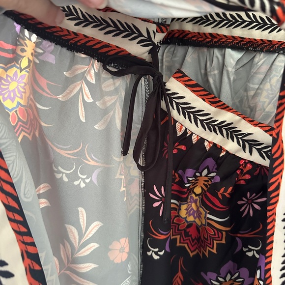 Multicolor Floral Long Sleeve Wrap Dress - Picture 6 of 8